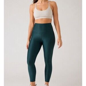 Athleta Elation Sheen 7/8 Pocket Leggings Women’s Medium Teal Green High Rise
